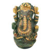 Aventurine Dark Jade Stone Ganesh Painted