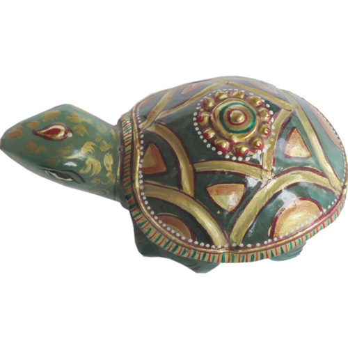 Aventurine Jade Stones Tortoise With Gold painting