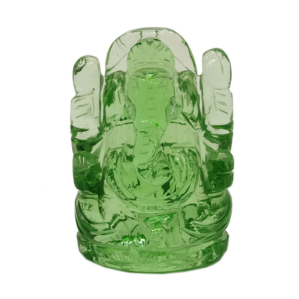 Green Stone Ganesh Statue