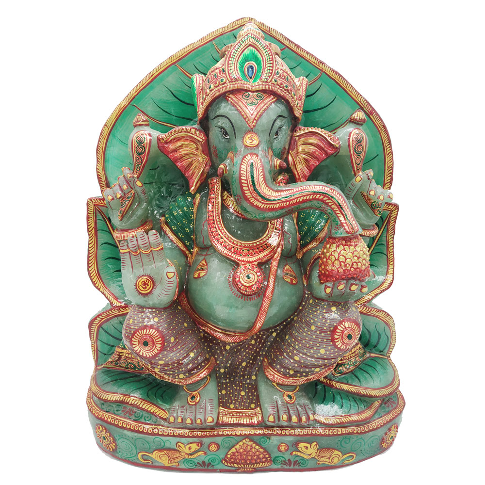 Art & Collectibles Ganesha Idol Aventurine Ganesha Gemstone Ganesha ...