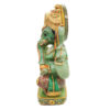 Aventurine Jade Stone Ganesha Statue Gold Painted