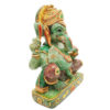 Aventurine Jade Stone Ganesha Statue Gold Painted