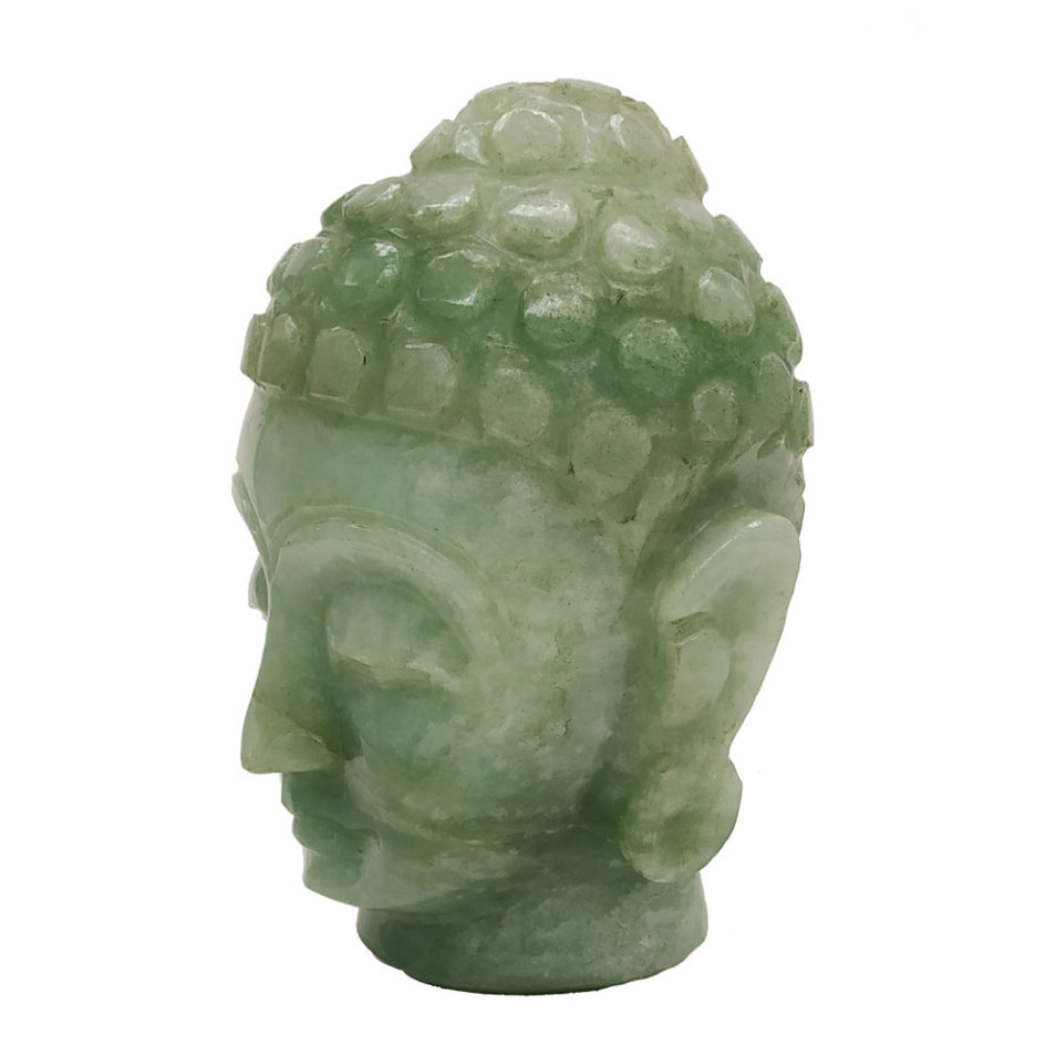 Aventurine Jade Stone Buddha Head