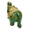 Aventurine Jade Stone Elephant With Gold Painted