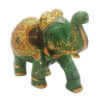 Aventurine Jade Stone Elephant With Gold Painted