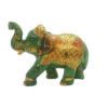 Aventurine Jade Stone Elephant With Gold Painted