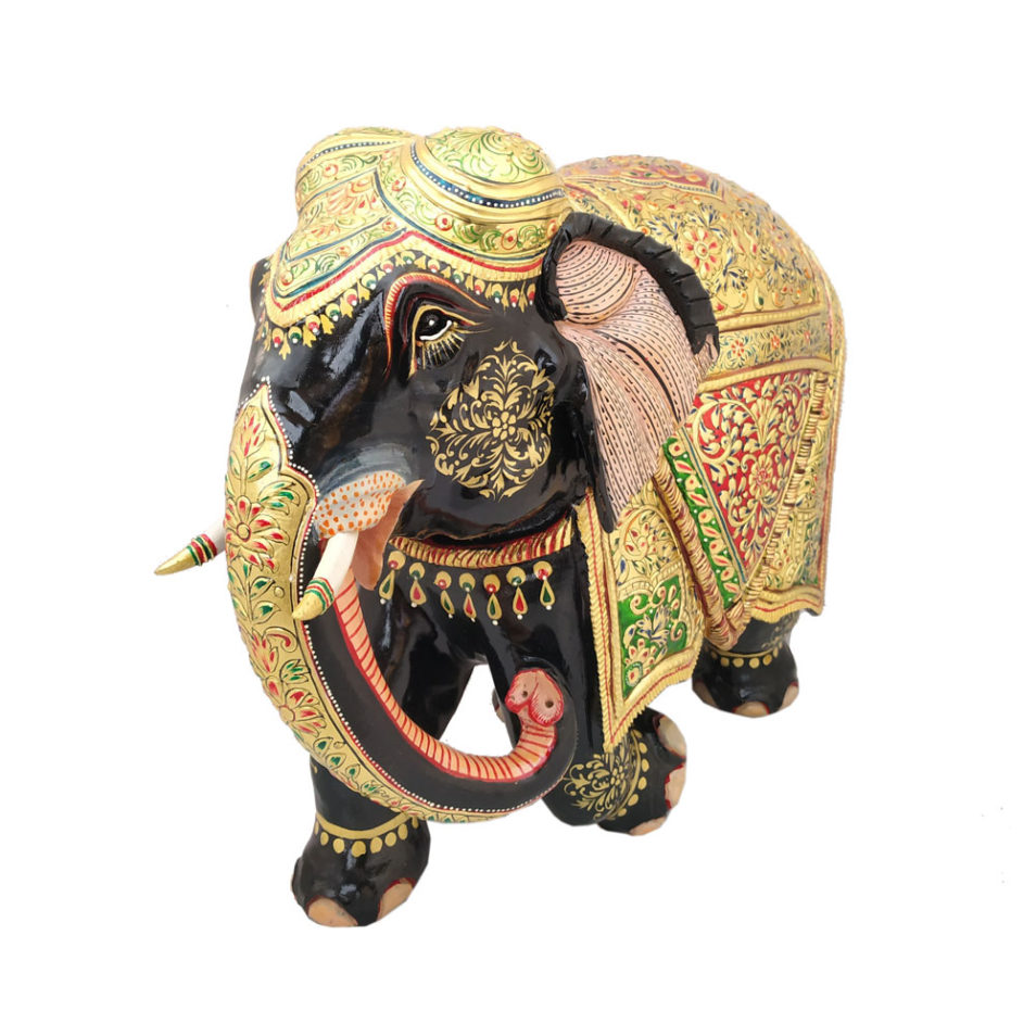 Gold Foil Emboss Work Elephant