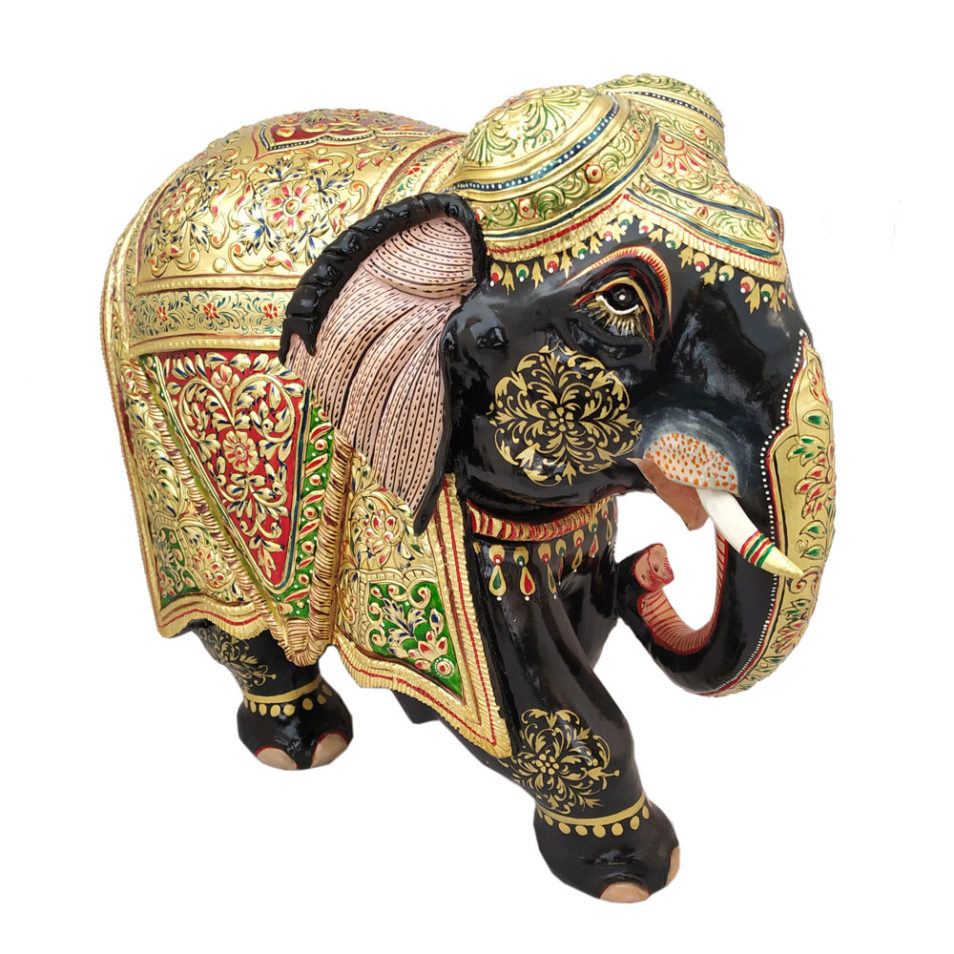 Gold Foil Emboss Work Elephant