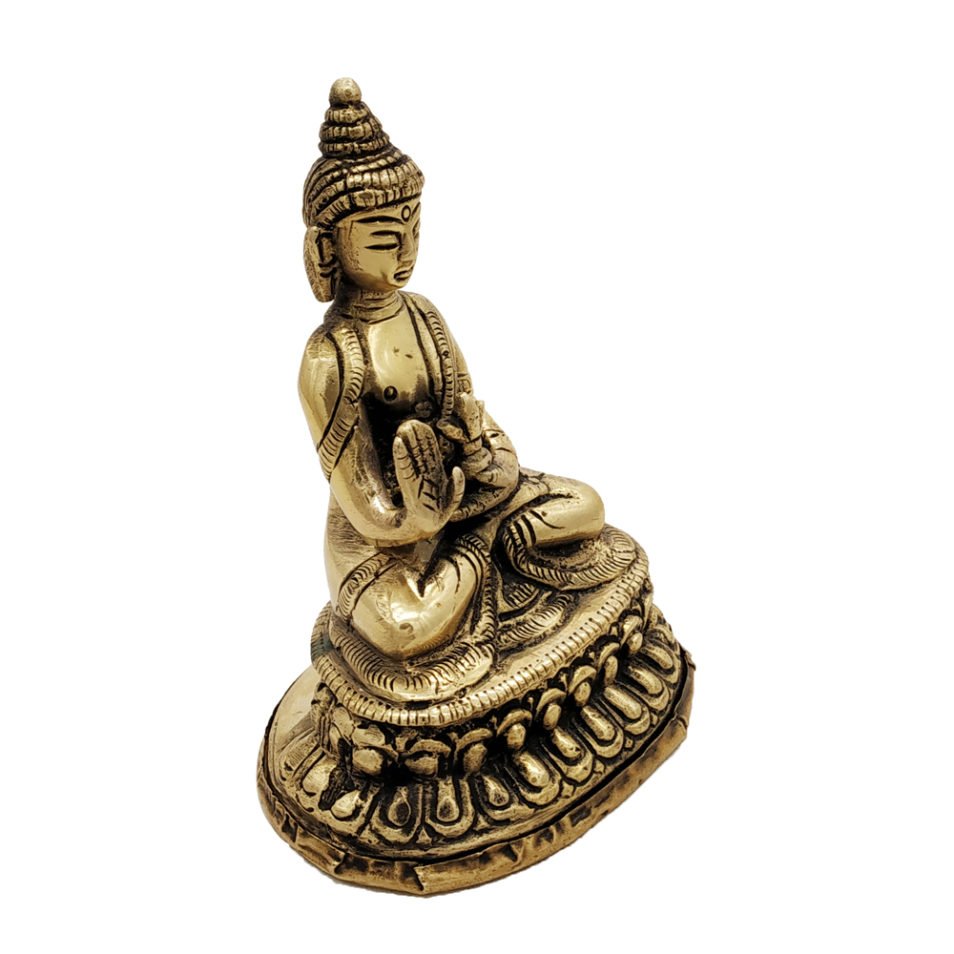 Brass Buddha Sitting Medicine Buddha Statue Home Decor