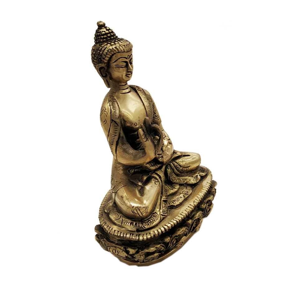 Brass Buddha Sitting Medicine Buddha Statue Home Decor