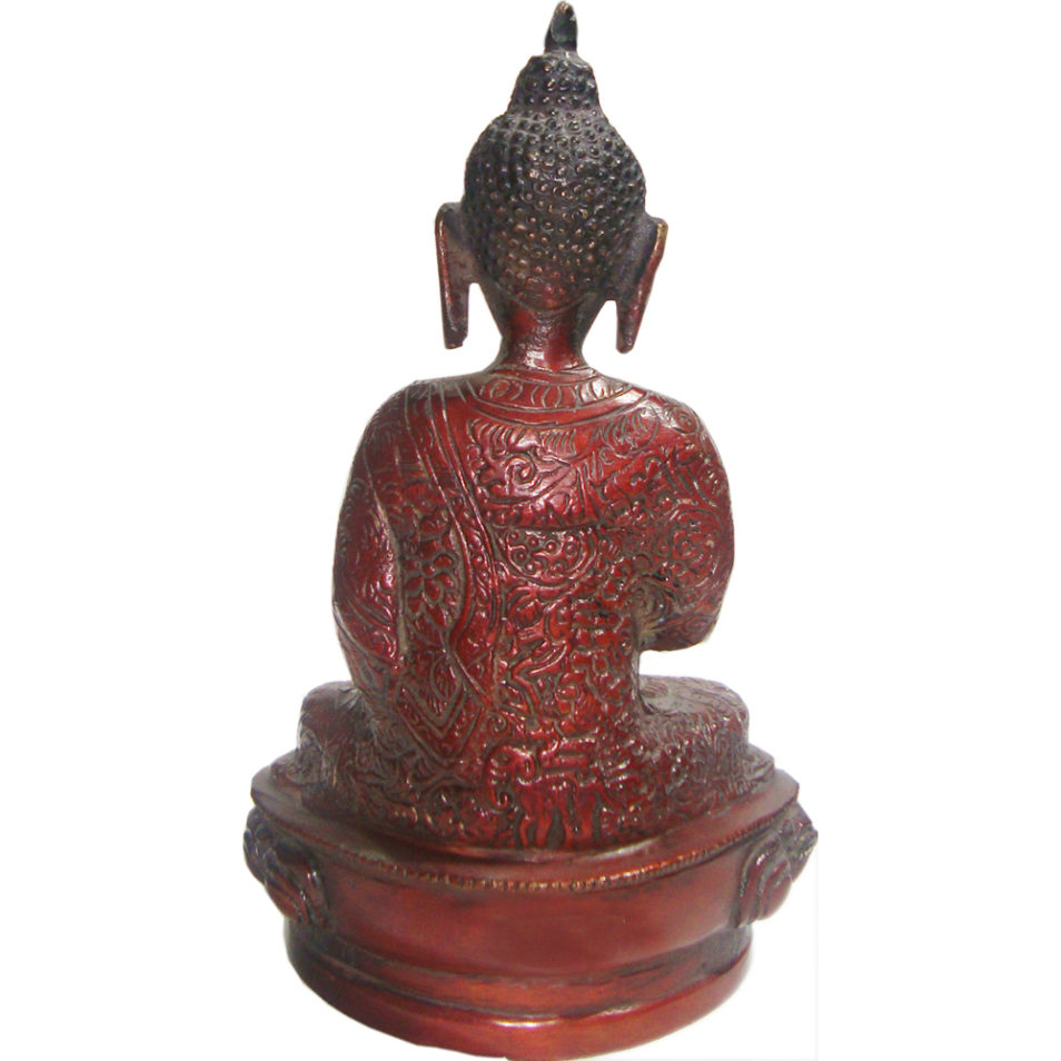 Brass Resting Buddha Statue Home Decor Figure