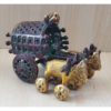 Brass handmade Bull cart for home decor show piece & gift