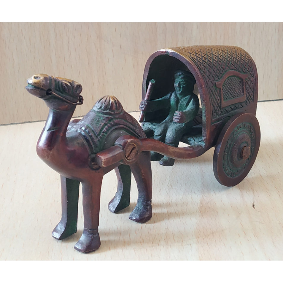 Brass handmade Camel cart for home decor show piece & gift