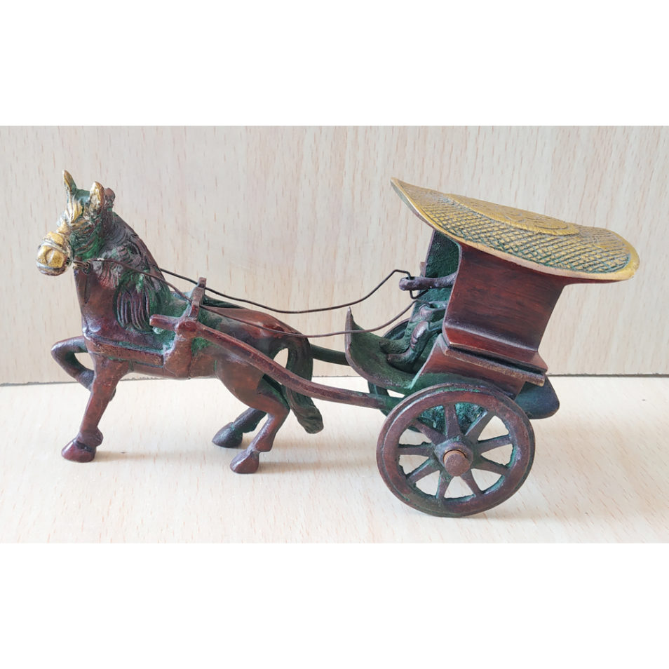 Brass handmade Horse cart for home decor show piece & gift