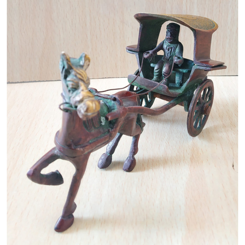 Brass handmade Horse cart for home decor show piece & gift