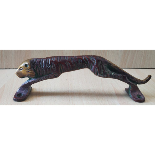 Brass Door Handle Tiger Shape Antique Finish Home Decor