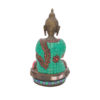 Brass Buddha Sitting Medicine Buddha Statue with Stone Work