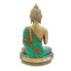 Brass Buddha Sitting Medicine Buddha Statue with Stone Work