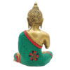 Brass Buddha Sitting Medicine Buddha Statue with Stone Work