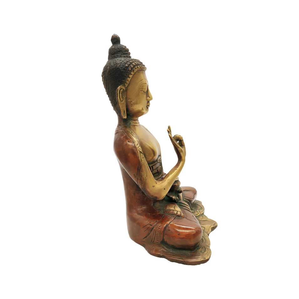 Brass Resting Buddha Statue Home Decor Figure