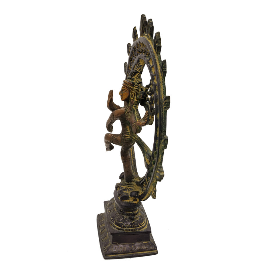 Brass Nataraja Dancing Lord Shiva God Statue Religious