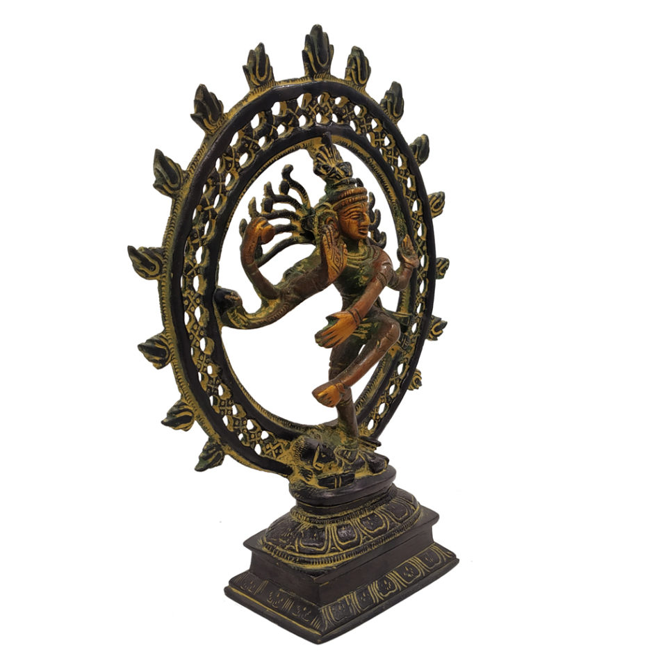 Brass Nataraja Dancing Lord Shiva God Statue Religious