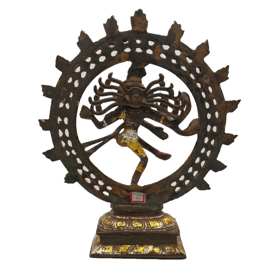 Brass Nataraja Dancing Lord Shiva God Statue Religious