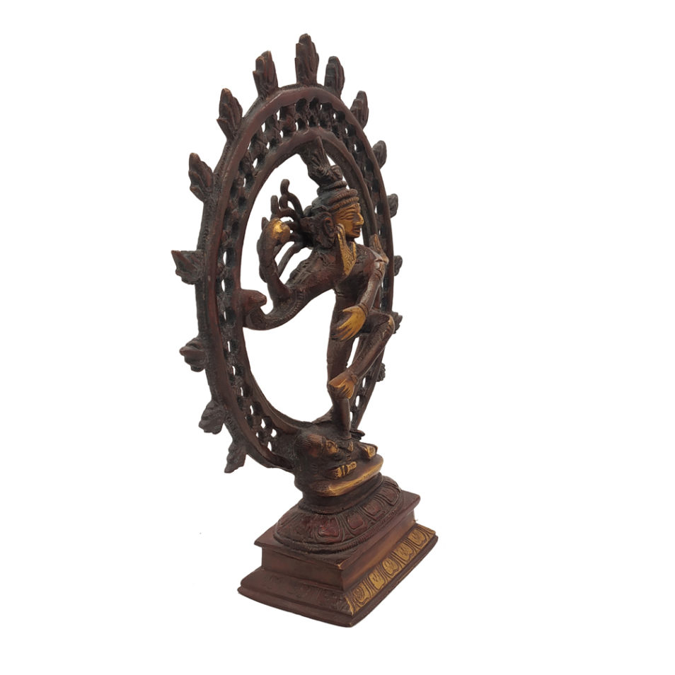 Brass Nataraja Dancing Lord Shiva God Statue Religious