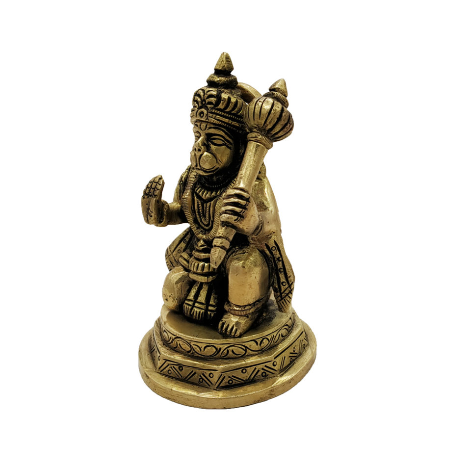 Brass Hanuman Statue Monkey God Religious status