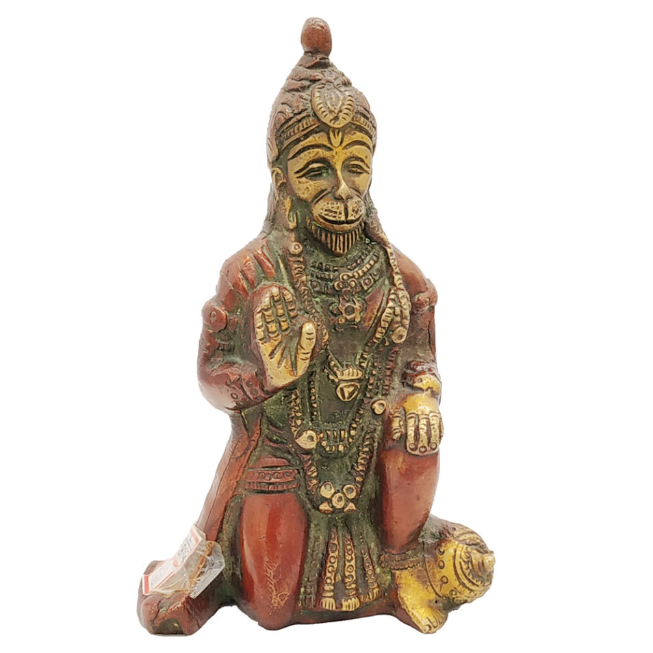 Brass Hanuman Statue Monkey God Religious status