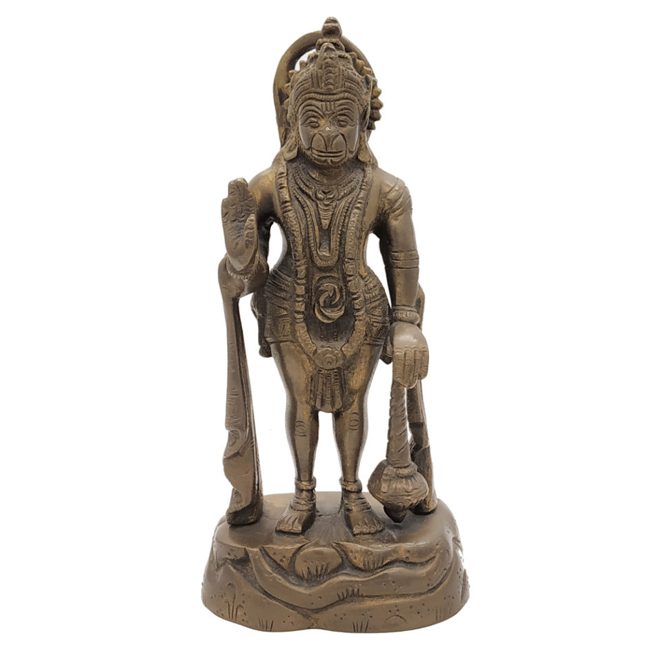 Brass Hanuman Statue Monkey God Religious status