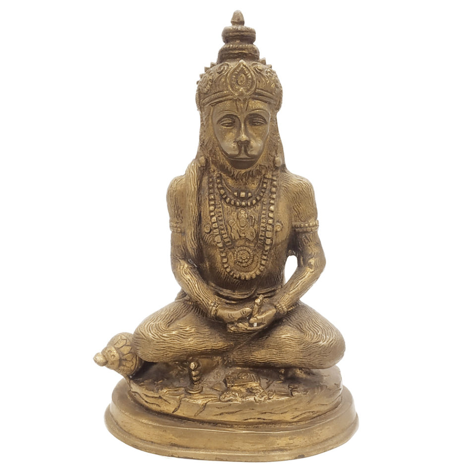 Brass Hanuman Statue Monkey God Religious status