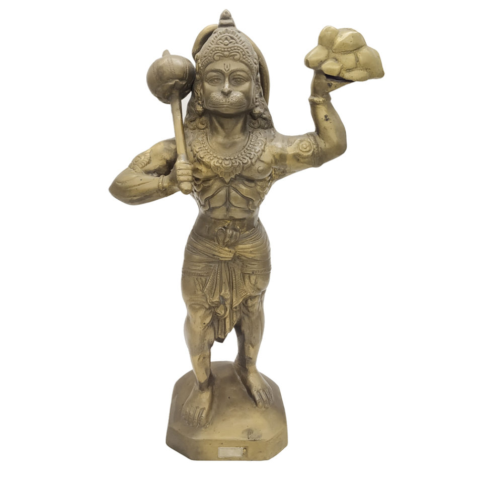 Brass Hanuman Statue Monkey God Religious status