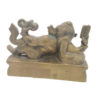 Brass Sleeping Ganesha statue Antique Finished