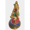 Brass Sitting Ganesha statue With Stone Work Antique Finished