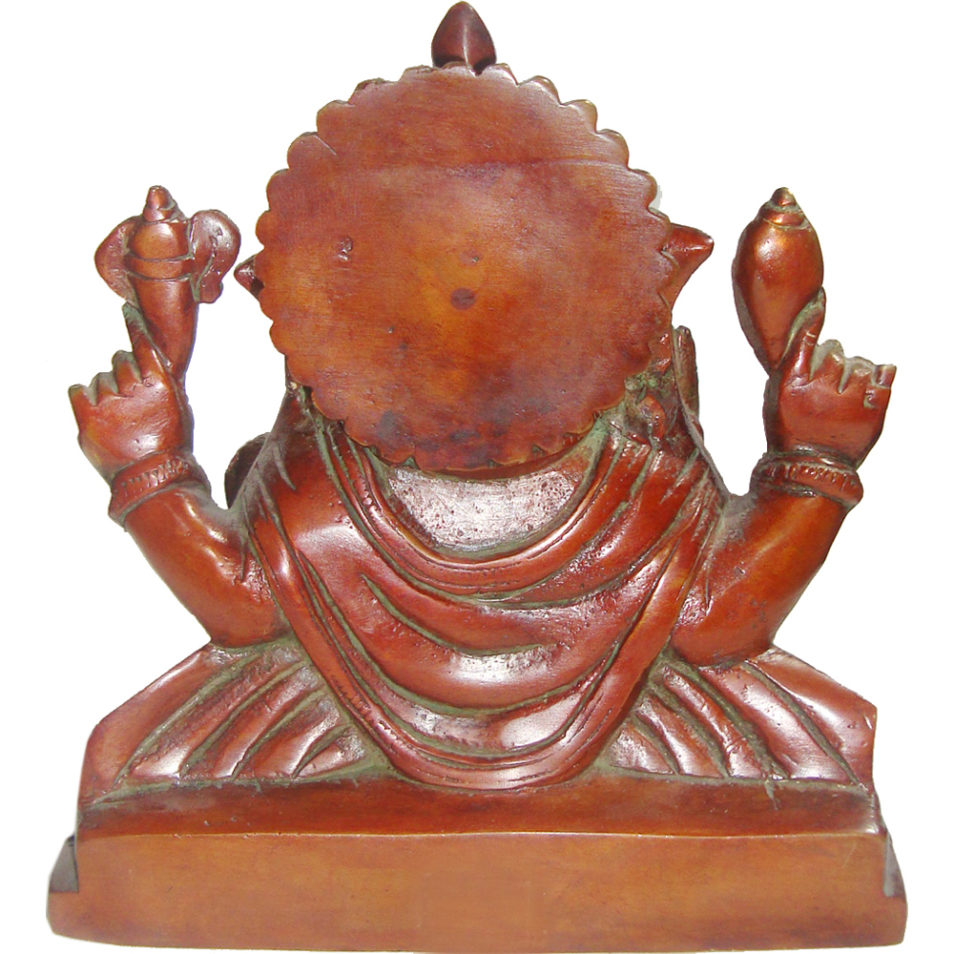 Brass Ganesha statue Hand Painted Antique Finished