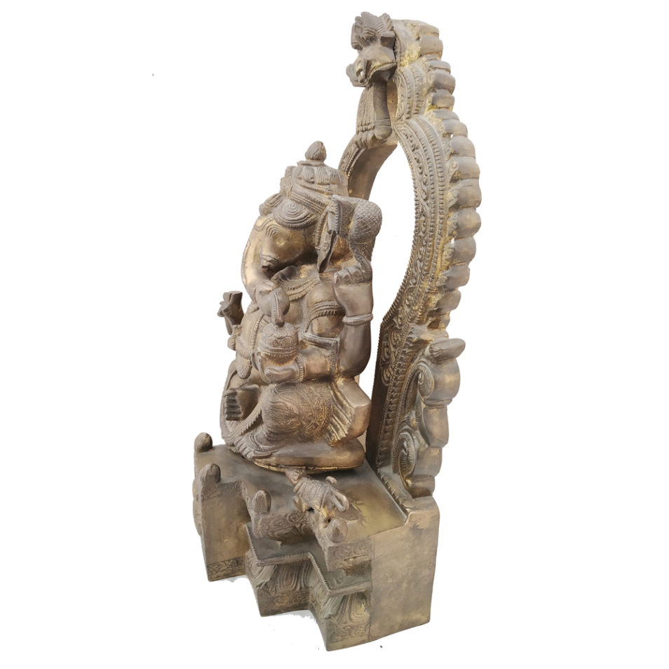 Brass Ganesha statue Antique Finished