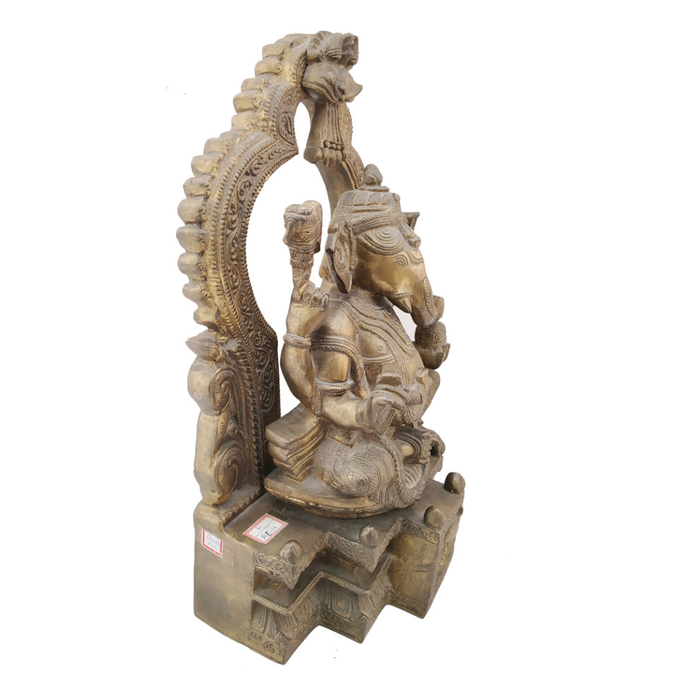 Brass Ganesha statue Antique Finished