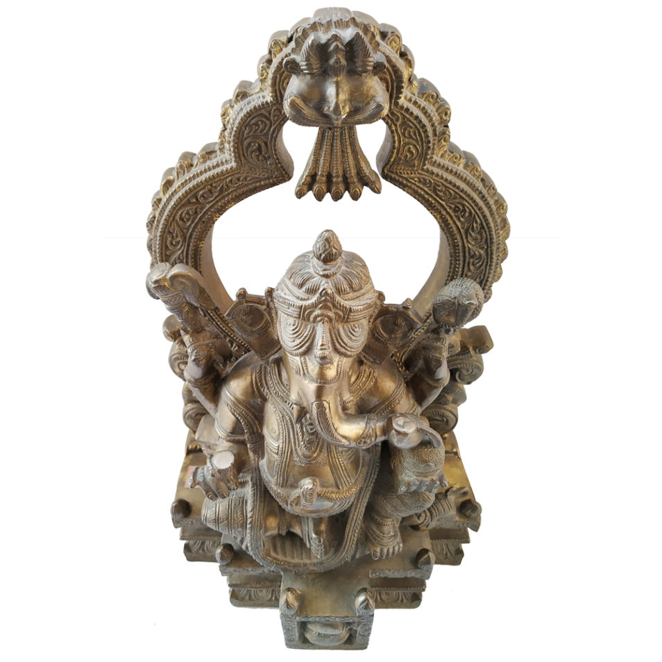 Brass Ganesha statue Antique Finished