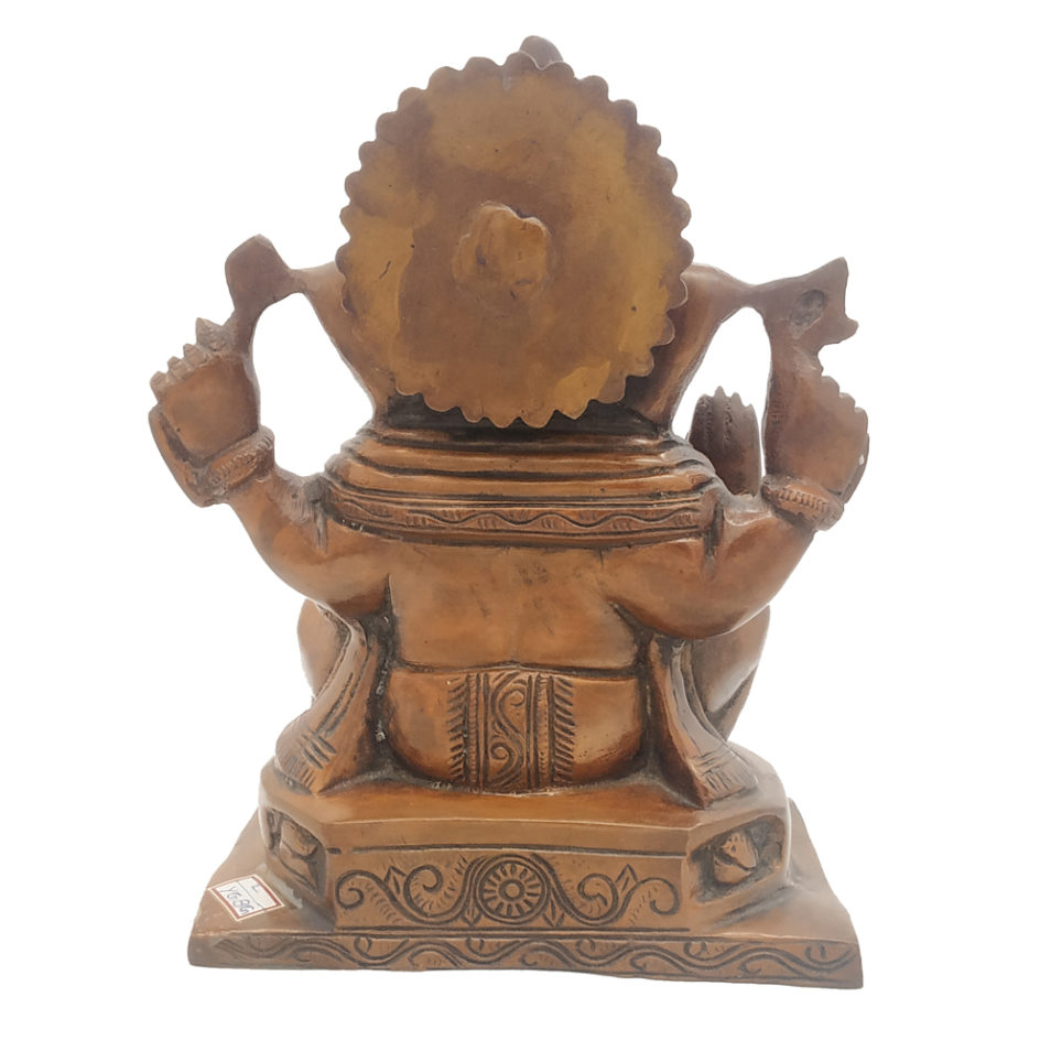 Brass Ganesha statue Hand Painted Antique Finished