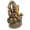 Brass Ganesha statue Hand Painted Antique Finished