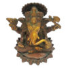 Brass Ganesha statue Hand Painted Antique Finished