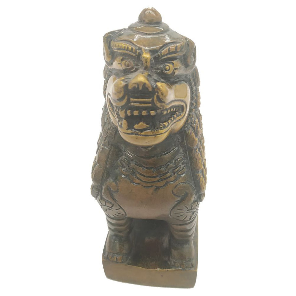 Brass Lion Statue Handmade Collectible