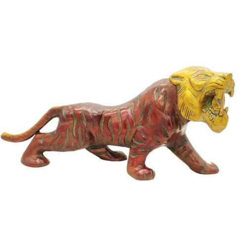 Brass Lion Statue Handmade Collectible