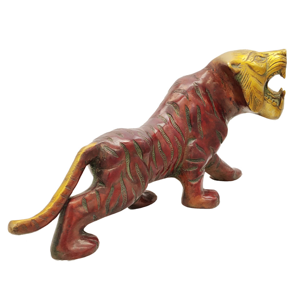 Brass Lion Statue Handmade Collectible