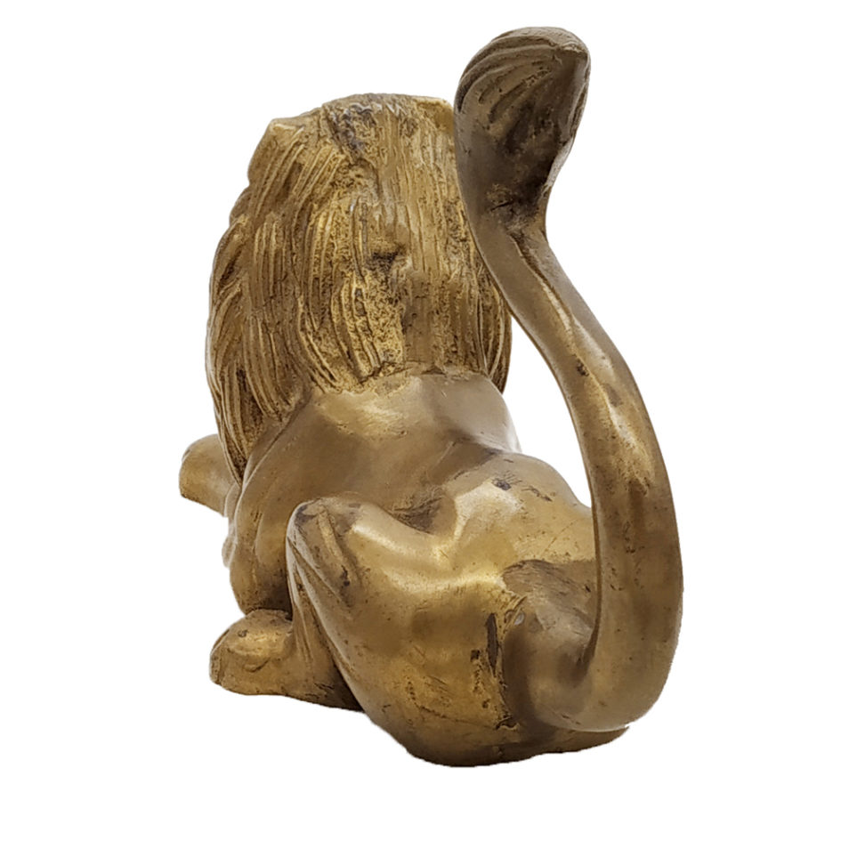 Brass Lion Statue Handmade Collectible