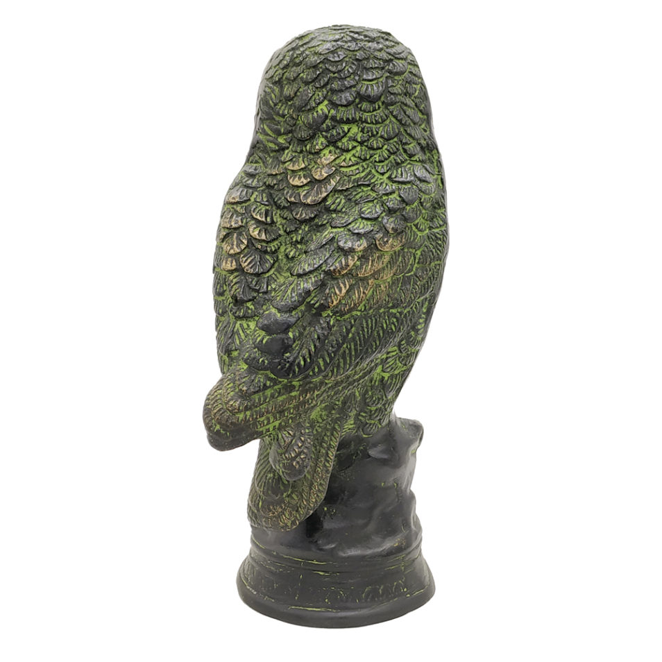 Brass Owl Sitting Statue Handmade Collectible