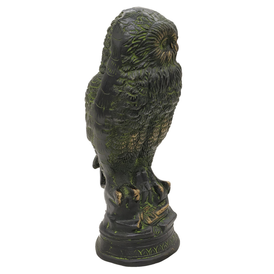 Brass Owl Sitting Statue Handmade Collectible