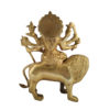 Brass Goddess Durga Sitting on Lion Hindu Religious