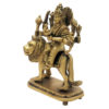 Brass Goddess Durga Sitting on Lion Hindu Religious